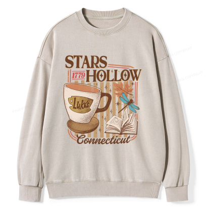 Pagewings Stars Hollow Unisex Washed Sweatshirt