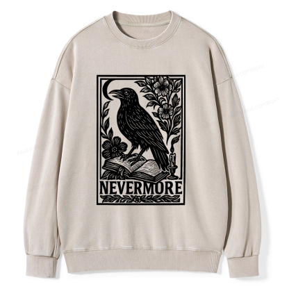 Pagewings Nevermore Unisex Washed Sweatshirt
