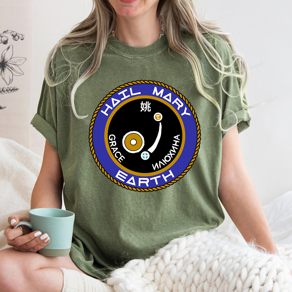 Pagewings Mission Patch Unisex Washed T-shirt