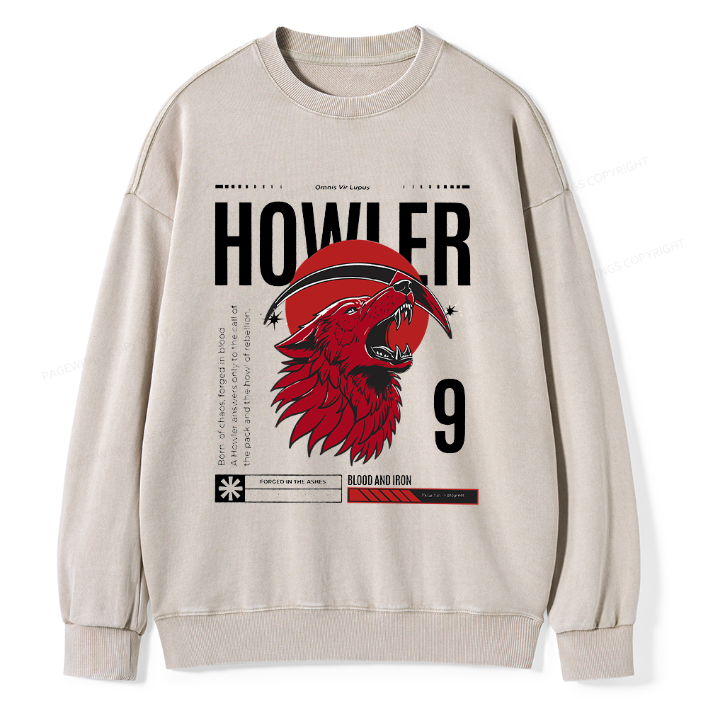 Pagewings Howler Unisex Washed Sweatshirt