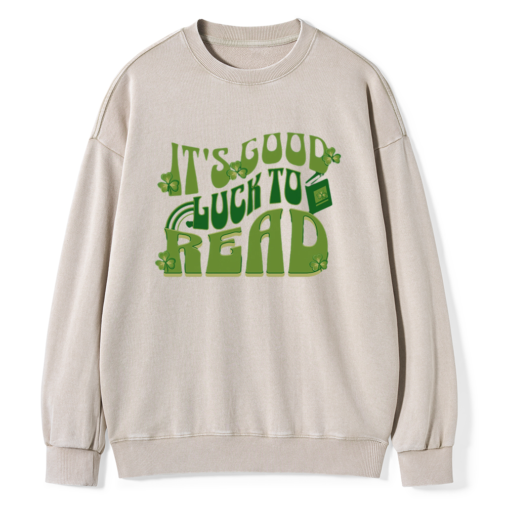 Pagewings St Patricks Day Librarian Sweatshirt  Unisex Washed Sweatshirt