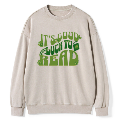 Pagewings St Patricks Day Librarian Sweatshirt  Unisex Washed Sweatshirt