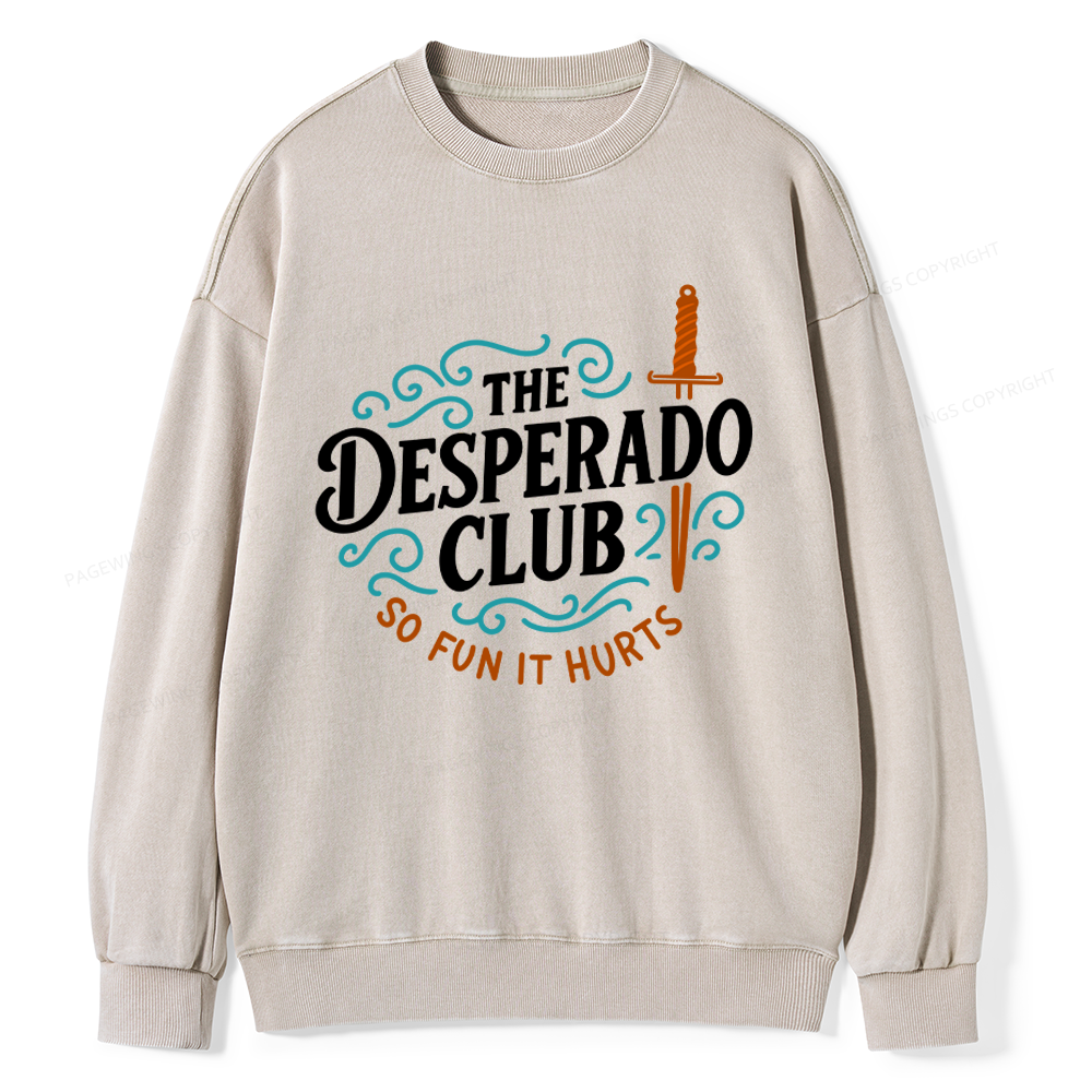 Pagewings The Desperado Club Unisex Washed Sweatshirt