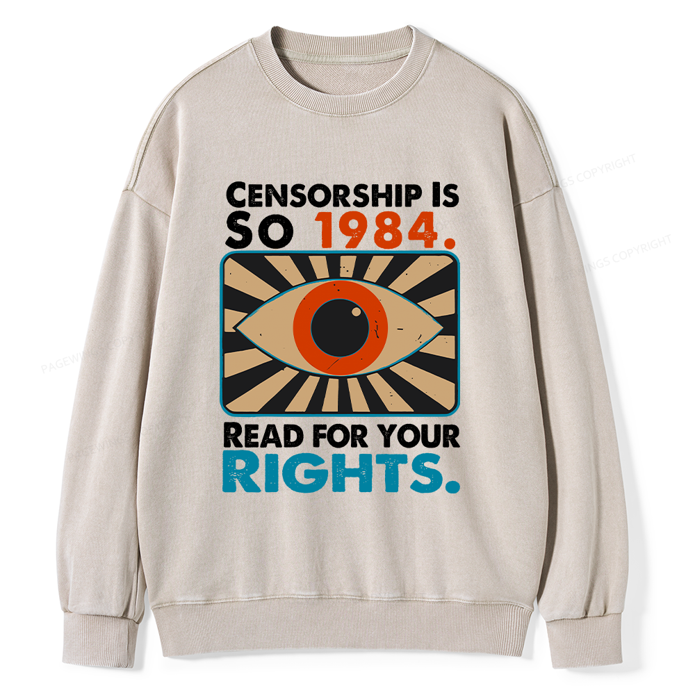 Pagewings Read For Your Rights Unisex Washed Sweatshirt