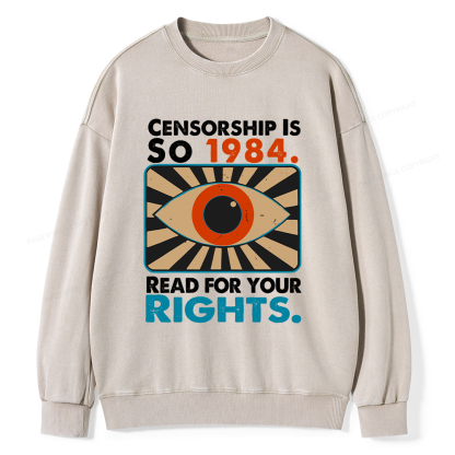 Pagewings Read For Your Rights Unisex Washed Sweatshirt