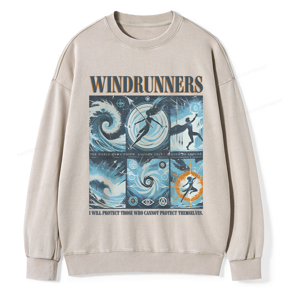 Pagewings Windrunners Unisex Washed Sweatshirt