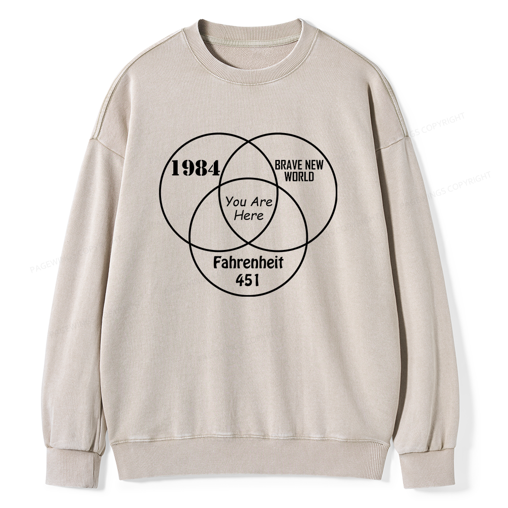 Pagewings I'm With The Banned Unisex Washed Sweatshirt