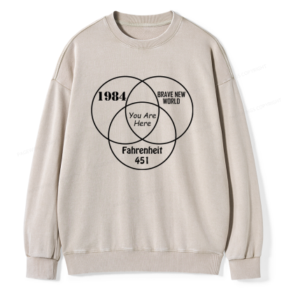 Pagewings I'm With The Banned Unisex Washed Sweatshirt