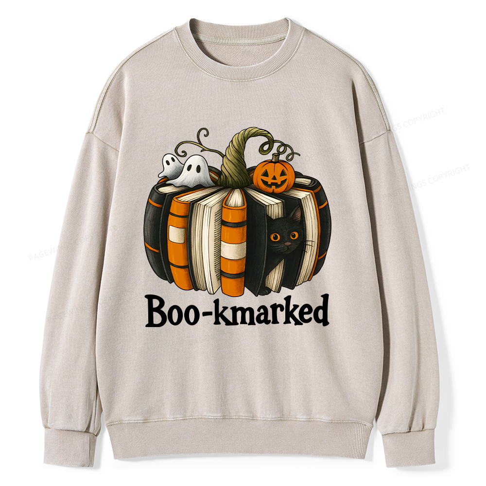 Pagewings Bookmarked Unisex Washed Sweatshirt