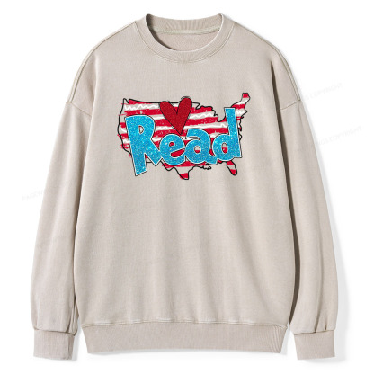 Pagewings Reading Day Shirt Unisex Washed Sweatshirt