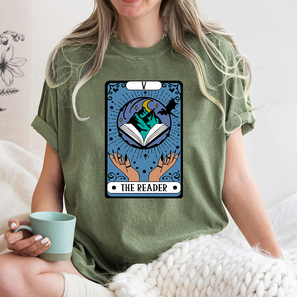 Pagewings The Reader Unisex Washed T-shirt