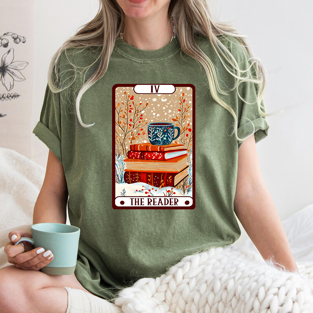 Pagewings The Reader  Unisex Washed T-shirt