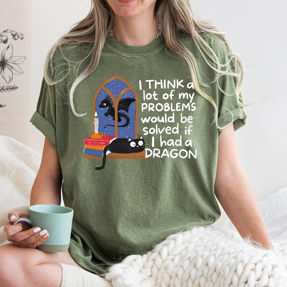 Pagewings If I Had A BookDragon Unisex Washed T-shirt