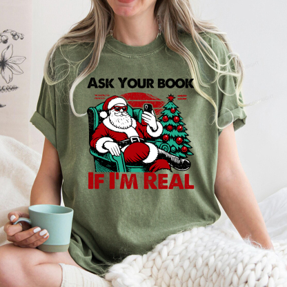 Pagewings Ask Your Book If I’m Real Unisex Washed T-shirt