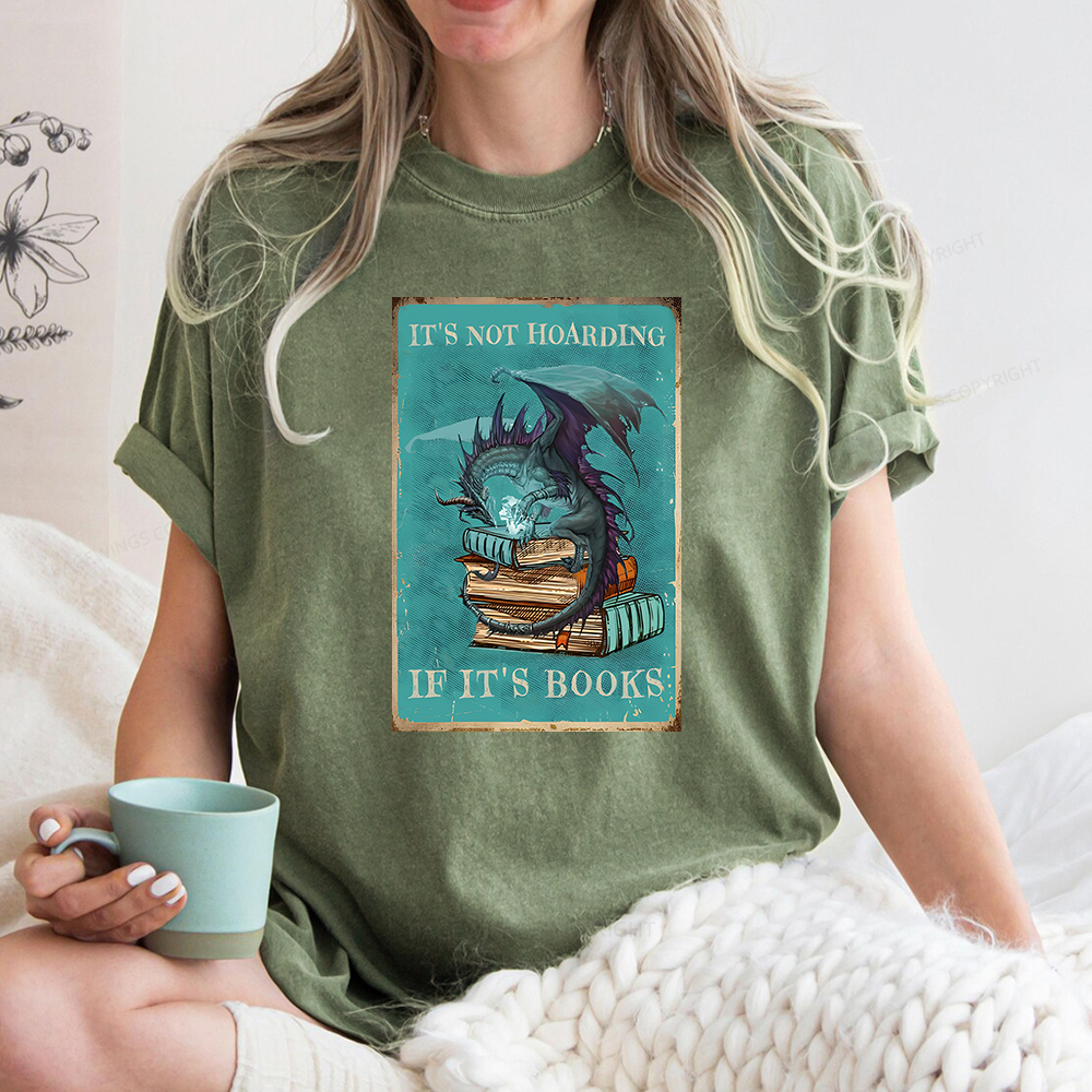 Pagewings It's Not Hoarding If It's Books Unisex Washed T-shirt