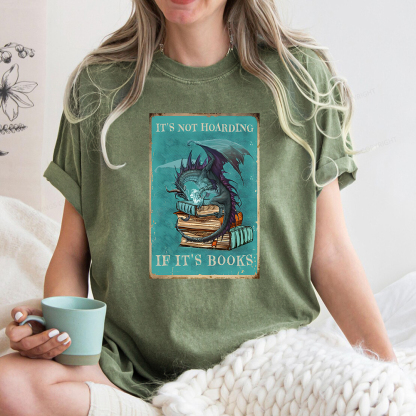 Pagewings It's Not Hoarding If It's Books Unisex Washed T-shirt