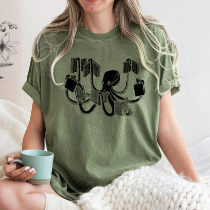 Pagewings Armed With Knowledge Unisex Washed T-shirt