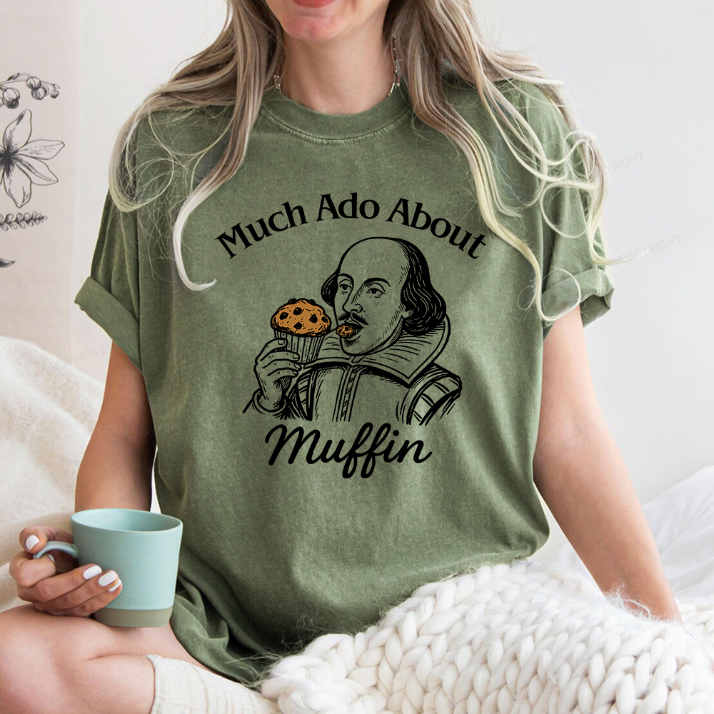 Pagewings Much Ado About Muffin Unisex Washed T-shirt