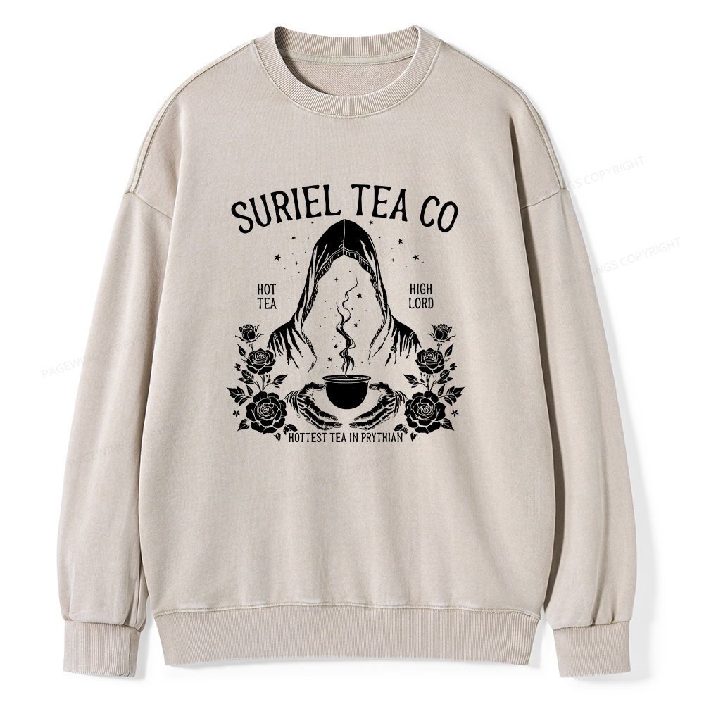 Pagewings Suriel Tea Co Unisex Washed Sweatshirt