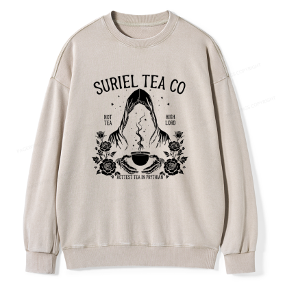 Pagewings Suriel Tea Co Unisex Washed Sweatshirt