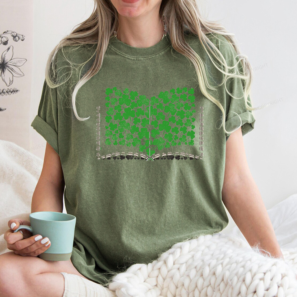 Pagewings Clover Creative Books Unisex Washed T-shirt