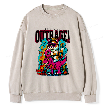 Pagewings This Is An Outrage Unisex Washed Sweatshirt