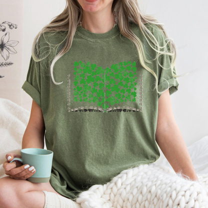 Pagewings Clover Creative Books Unisex Washed T-shirt