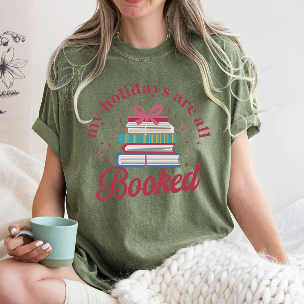 Pagewings My Holidays Are Booked Unisex Washed T-shirt