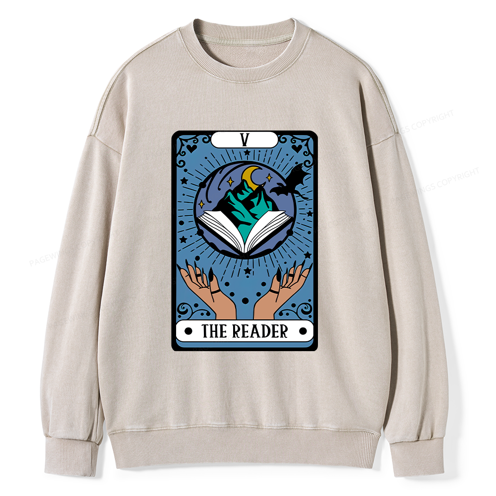 Pagewings The Reader Unisex Washed Sweatshirt