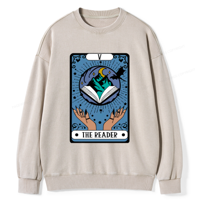Pagewings The Reader Unisex Washed Sweatshirt