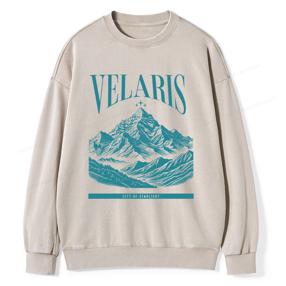 Pagewings Velaris Acotar Unisex Washed Sweatshirt