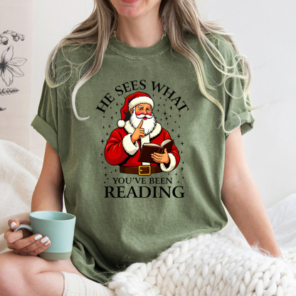 Pagewings He Sees What You've Been Reading Unisex Washed T-shirt