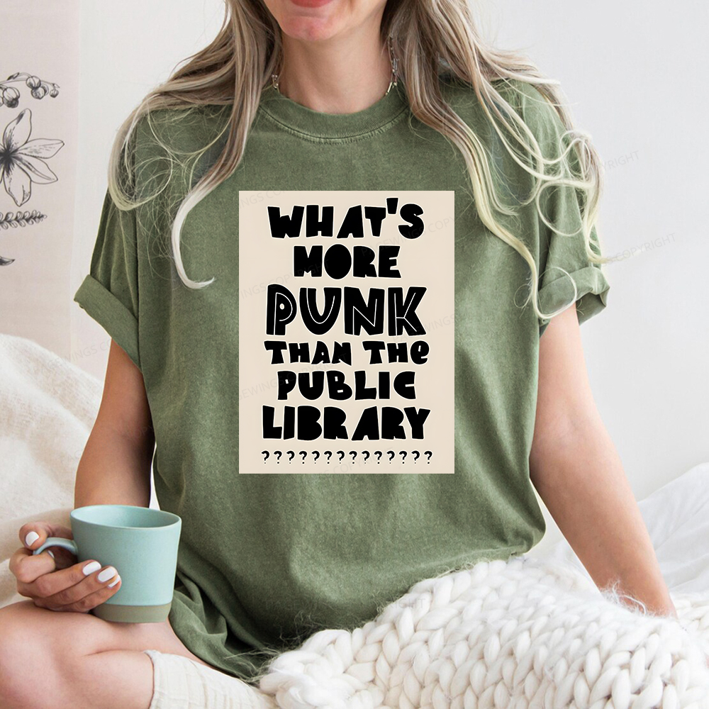 Pagewings What's More Punk Than The Public Library Unisex Washed T-shirt