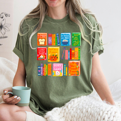 Pagewings Punny Books Unisex Washed T-shirt