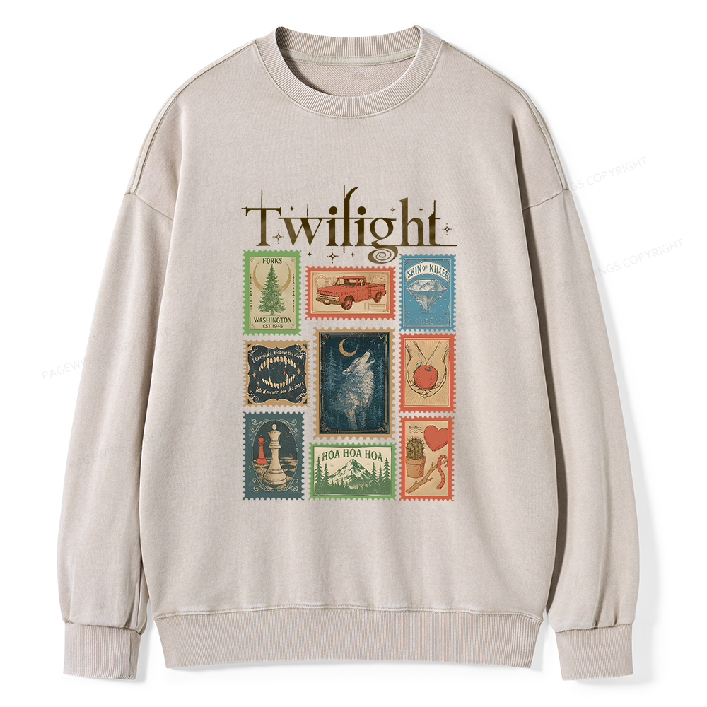 Pagewings Romance Book Lover Unisex Washed Sweatshirt
