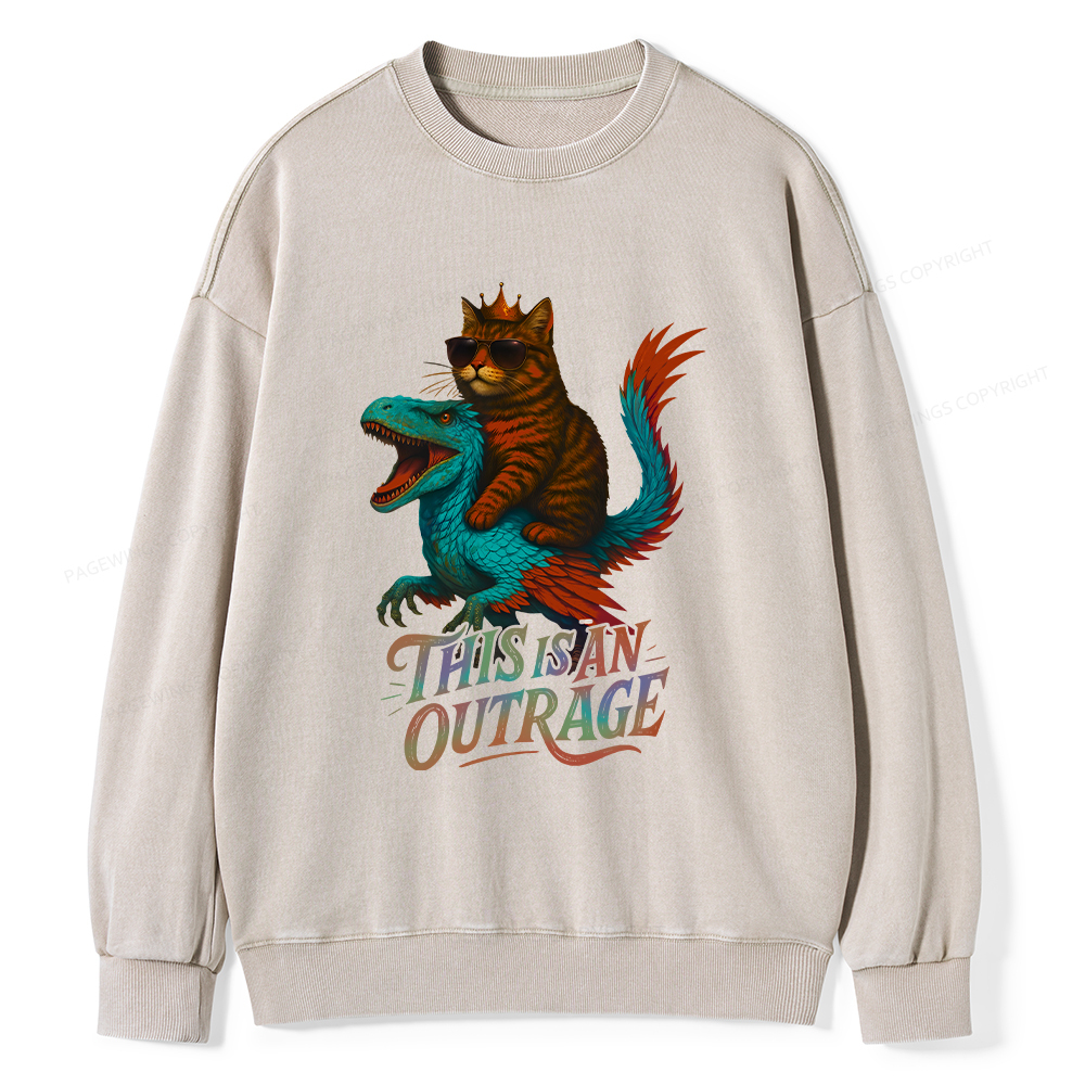 Pagewings Vintage Book Lover Princess Unisex Washed Sweatshirt