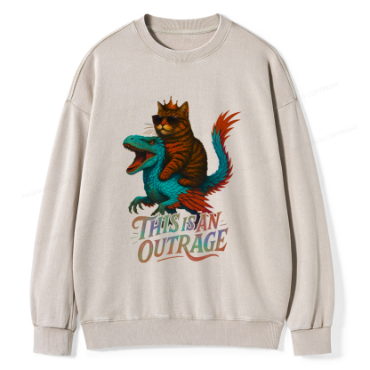 Pagewings Vintage Book Lover Princess Unisex Washed Sweatshirt