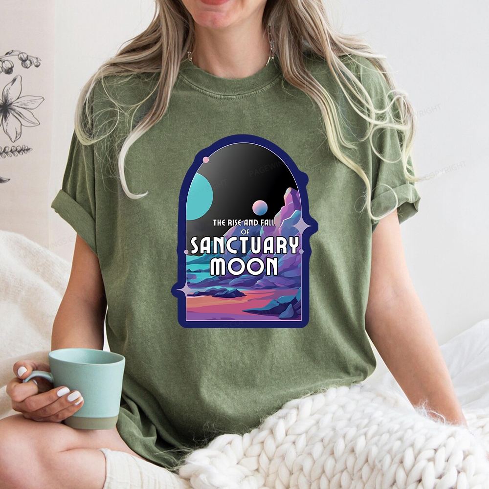 Pagewings Sanctuary Moon Unisex Washed T-shirt