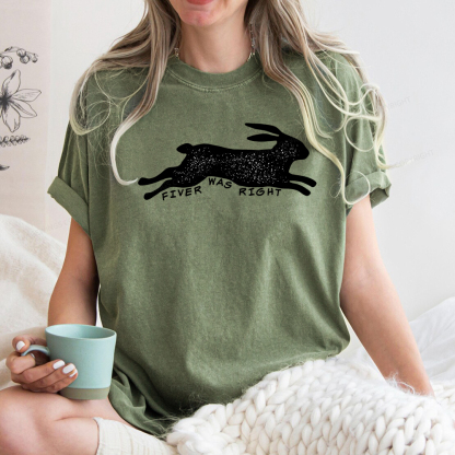 Pagewings Fiver Was Right Unisex Washed T-shirt