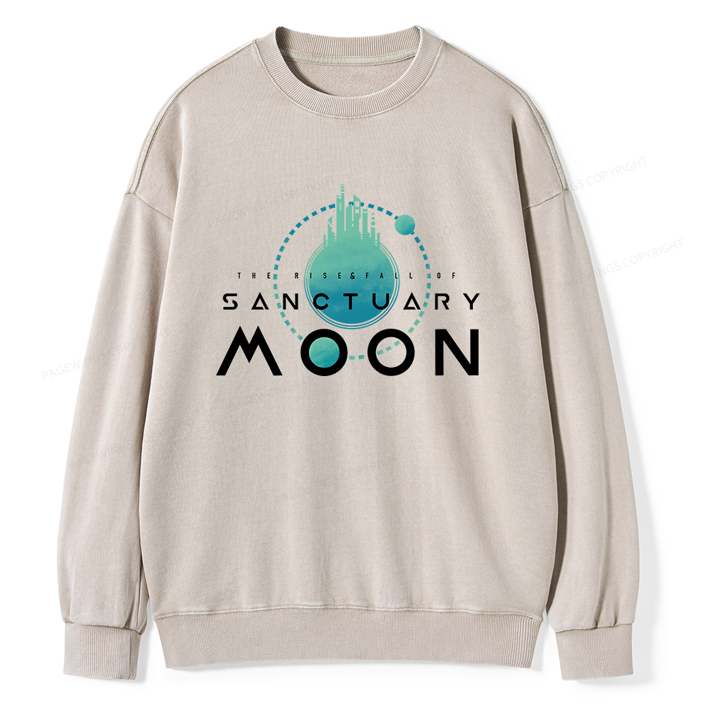 Pagewings Sanctuary Moon Unisex Washed Sweatshirt