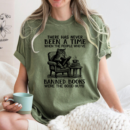 Pagewings Cats Reading Books Are Prohibited From Having Books Unisex Washed T-shirt