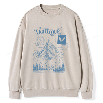Pagewings  The Night Court Unisex Washed Sweatshirt