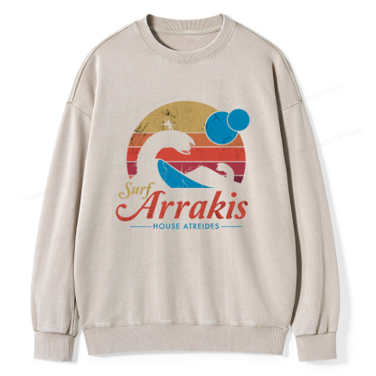 Pagewings Visit Arrakis Unisex Washed Sweatshirt
