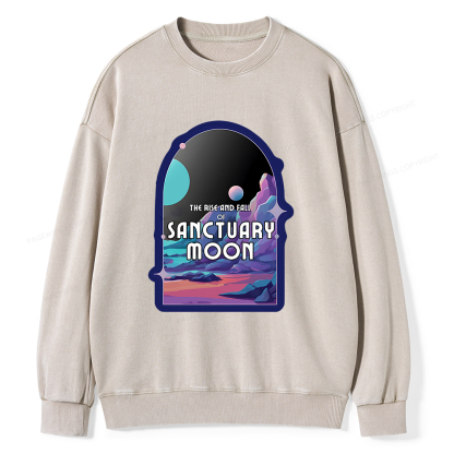 Pagewings Sanctuary Moon Unisex Washed Sweatshirt