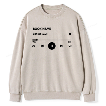 Pagewings Personalized Book Name Unisex Washed Sweatshirt