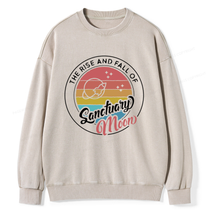 Pagewings The Rise and Fall of Sanctuary Moon Unisex Washed Sweatshirt
