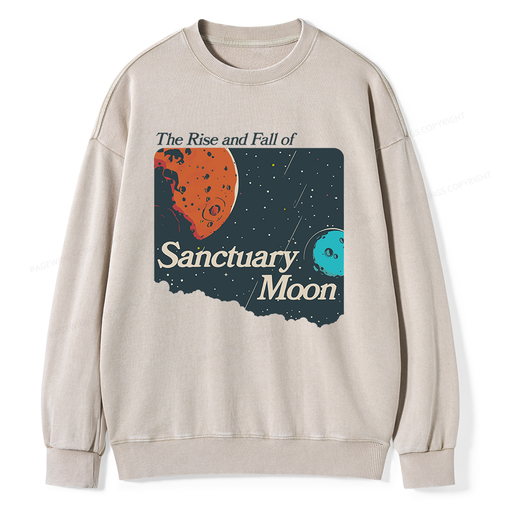 Pagewings Sanctuary Moon Unisex Washed Sweatshirt