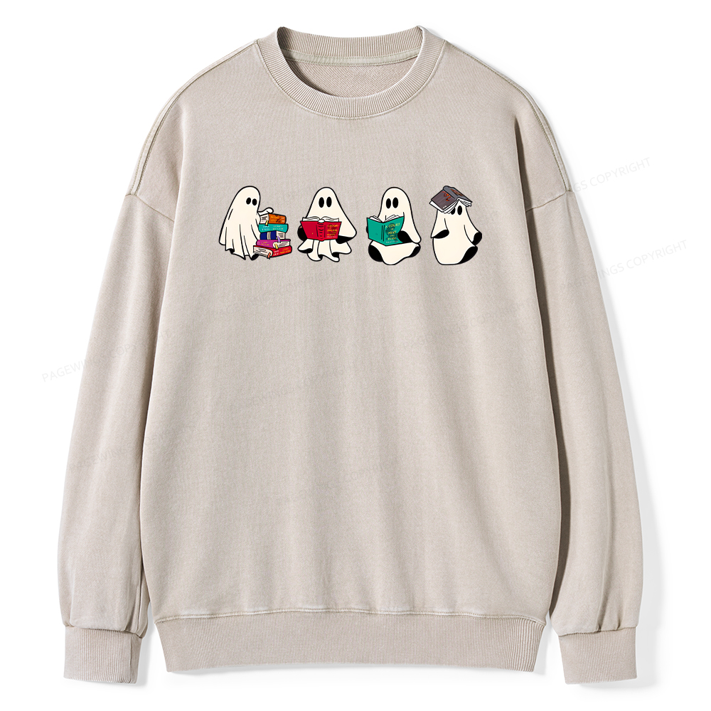 Pagewings Acotar Ghost Unisex Washed Sweatshirt