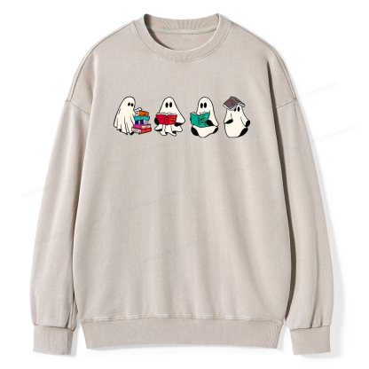 Pagewings Acotar Ghost Unisex Washed Sweatshirt