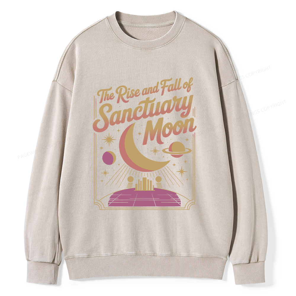 Pagewings Sanctuary Moon Unisex Washed Sweatshirt